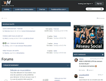 Tablet Screenshot of forum.espace-musculation.com
